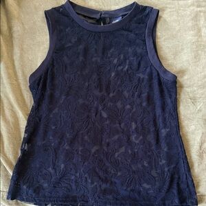 Daytrip Navy Lace Tank Top